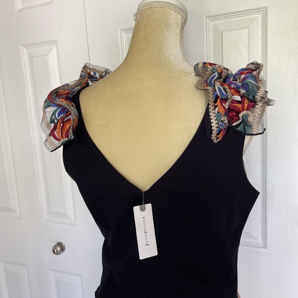Eva Franco Embroidered Corset Top for Women Medium Multicolored anthropologie - Picture 13 of 16